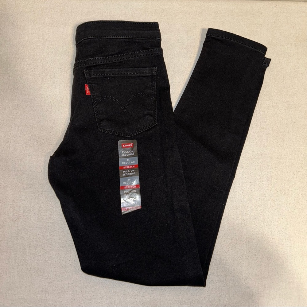 Levi’s Pull On Jegging Girls Black Size 14R‎